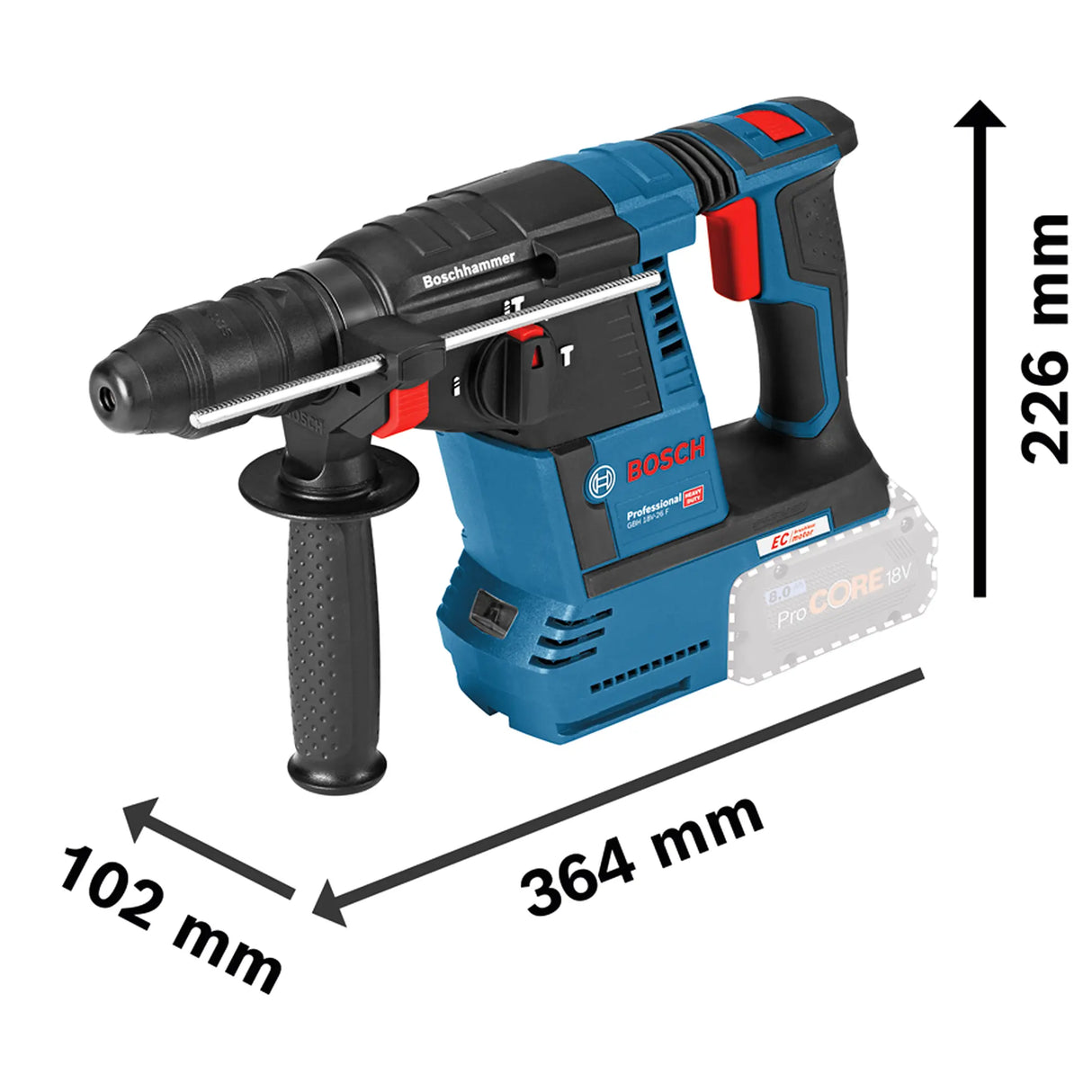 Martello Perforatore Bosch GBH 18V-26F PRO 18V