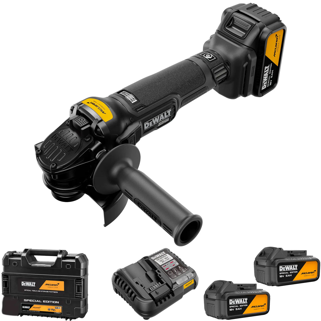 Smerigliatrice Dewalt McLaren DCG45MP2T-QW 18V 5Ah