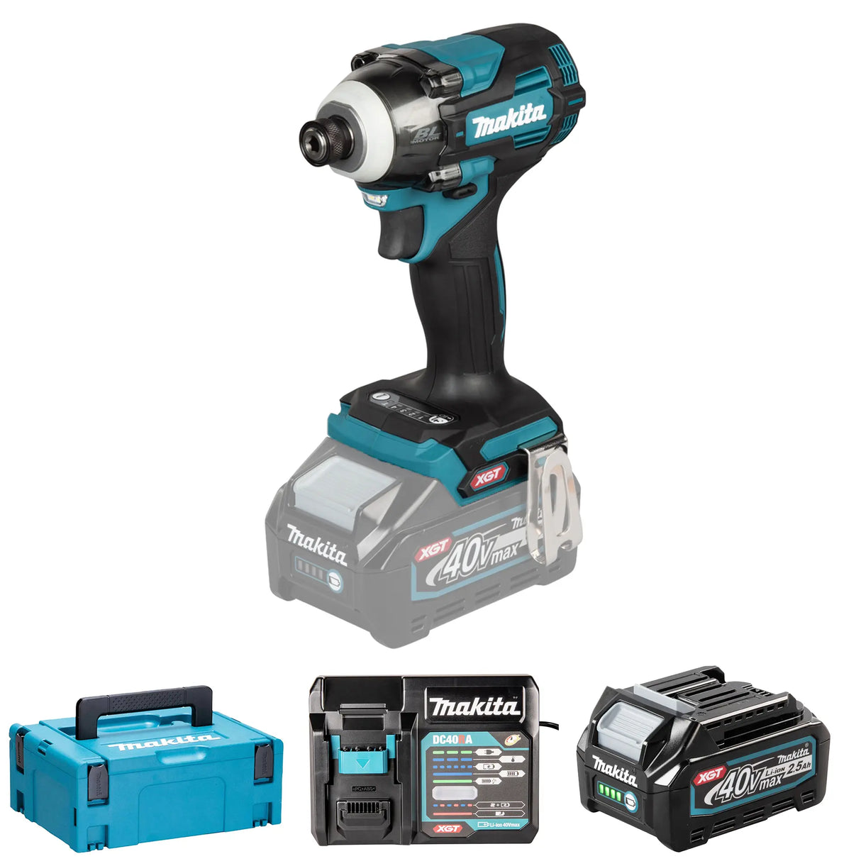 Avvitatore a impulsi Makita TD004GD201 40V 2.5Ah