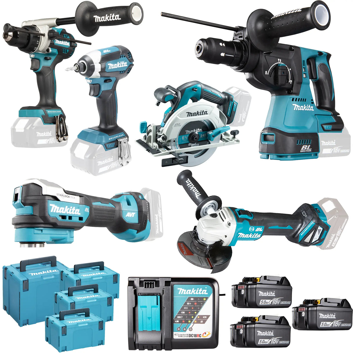 Combo Kit Makita DLX6139JX1 18V 5Ah