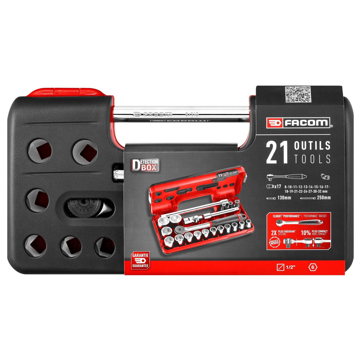 S.161DBOX1PB - Set Chiavi a Bussola Facom S.161DBOX1PB 1/2" 21 Pezzi - Immagine 7
