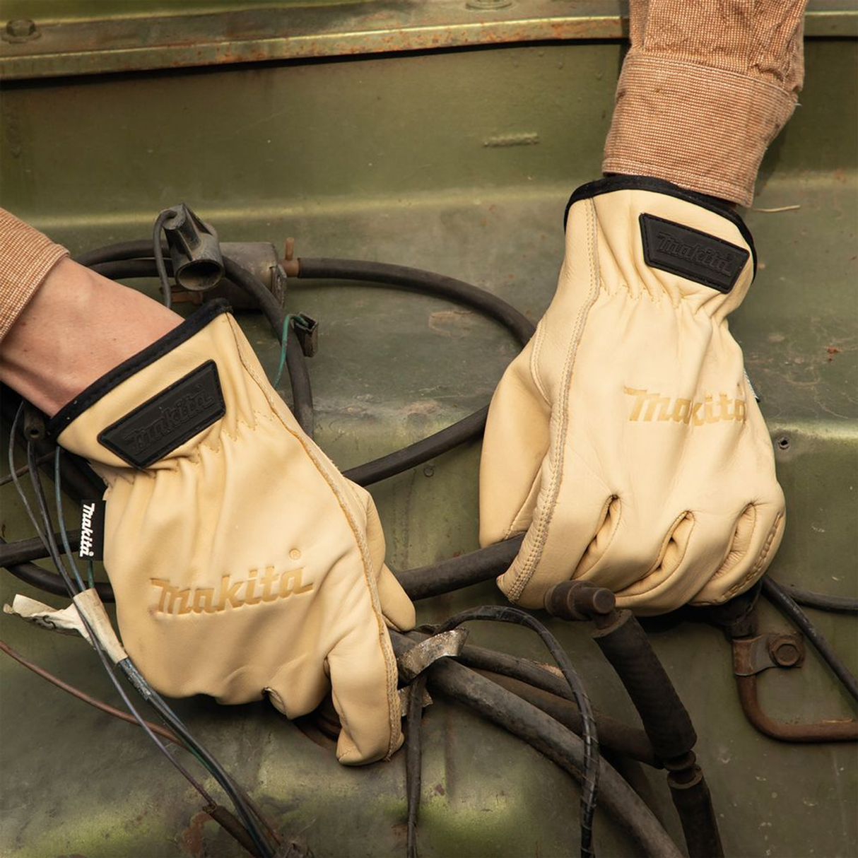 P-84632 - Work Gloves Makita P-84632 Cow Driver Leather Size L - Image 6