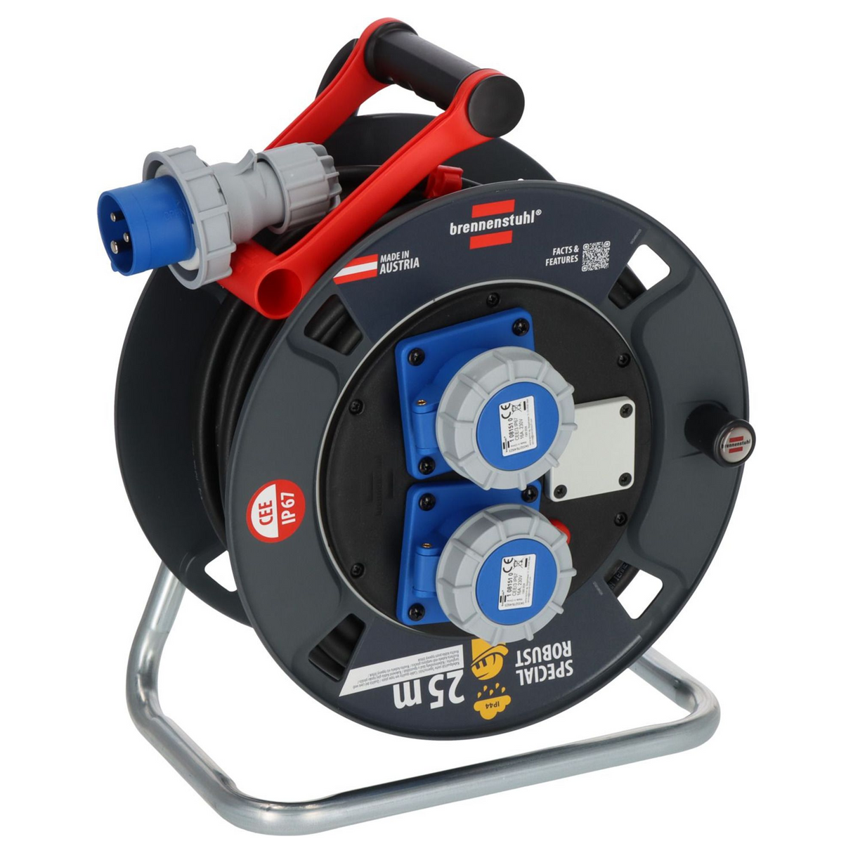 1132826 - Brennenstuhl ST 300 CEE IP67 Cable Reel 25m