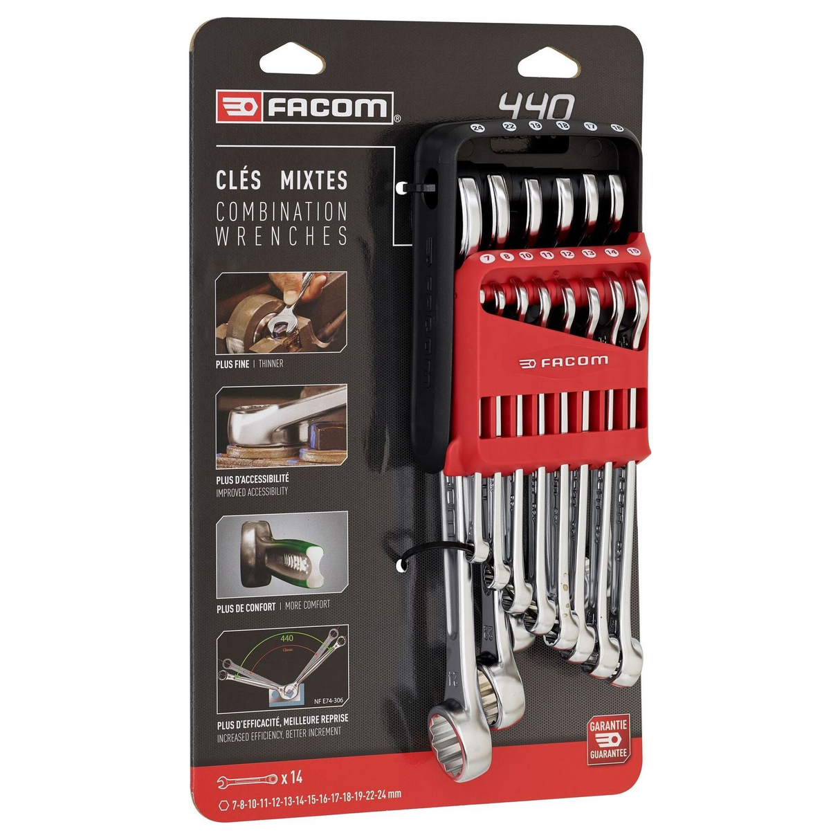 440.JP14PB - Facom 440 Performance 14-Piece Combination Wrench Set - Image 3
