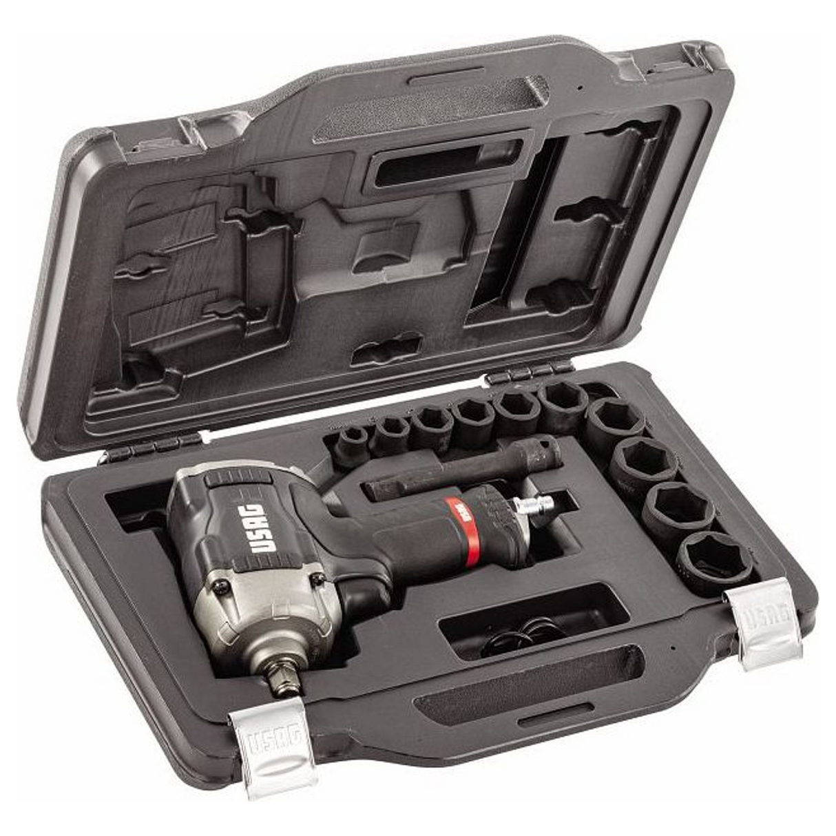 U09290006 - Impact Wrench Set USAG 929 PC1/C12 with 12-Piece Machine Sockets