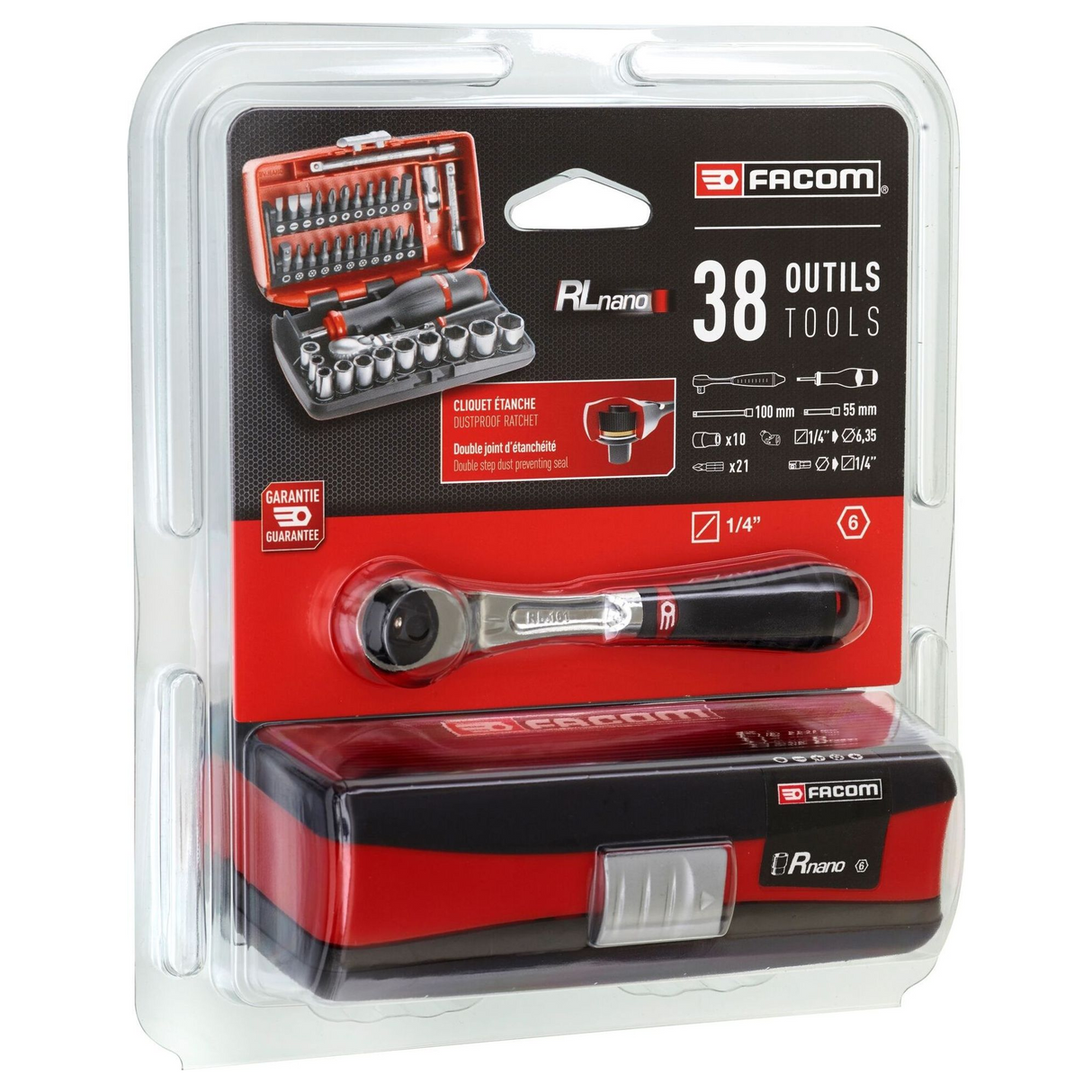RL.NANO1PB - Facom RL.NANO1PB 1/4" Socket Wrench Set 38 Pieces - Image 4