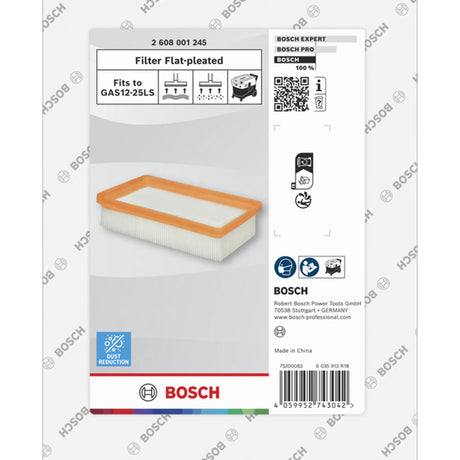 Filtro Pieghettato Piatto Bosch 125,7 x 220 mm