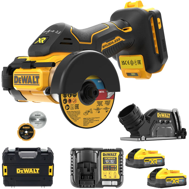 Mini Troncatrice Dewalt DCS438E2T-QW 18V 1.7Ah