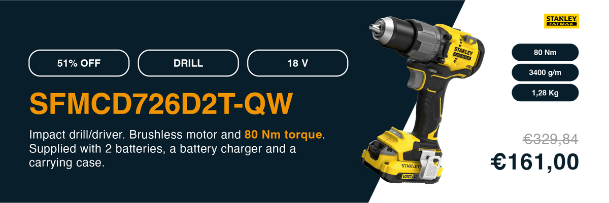 Impact drill Stanley SFMCD726D2T-QW 18V 2Ah