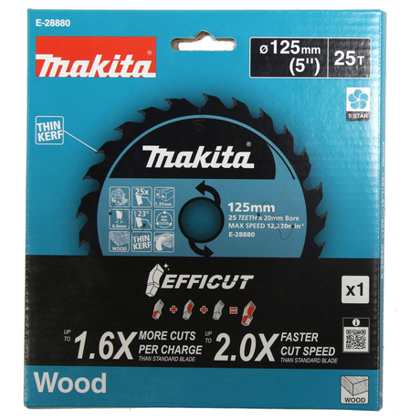 E-28880 - Efficut TCT Blade Makita E-28880 125x20mm 25T - Image 3