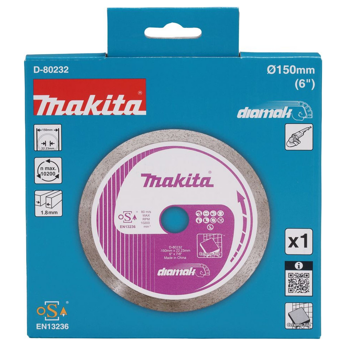 D-80232 - Disco Diamantato Makita D-80232 150mm Corona Continua - Immagine 4
