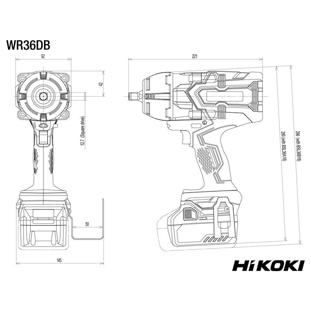WR36DBWRZ - HiKOKI WR36DBWRZ 36V Impact Wrench - Image 3