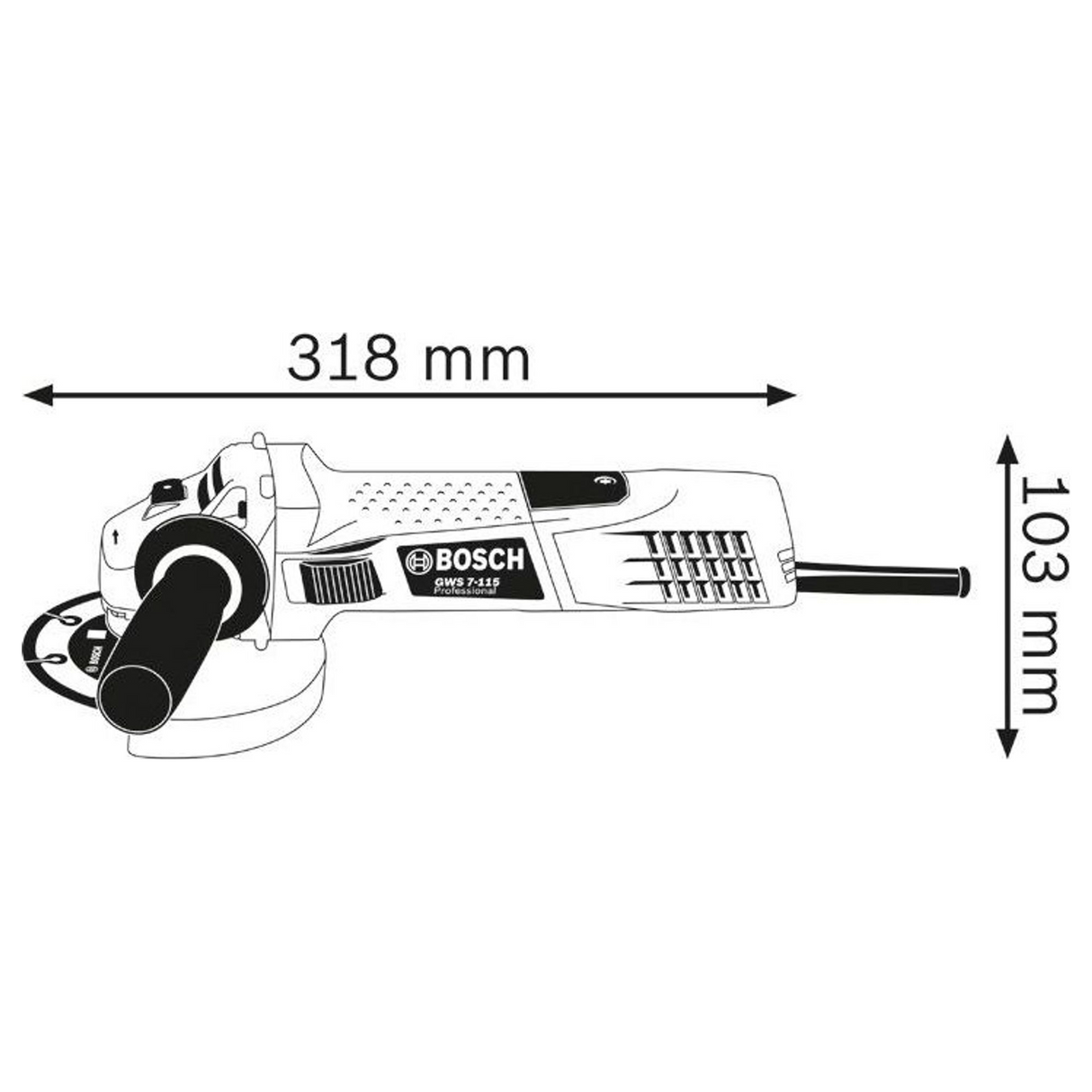 Smerigliatrice Bosch GWS 7-115 PRO 720W