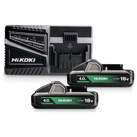 UC18YFSLWEZ - BoosterPack HiKOKI UC18YFSLWEZ 18V Rapid Charger with 2 BSL1840M 4Ah Batteries
