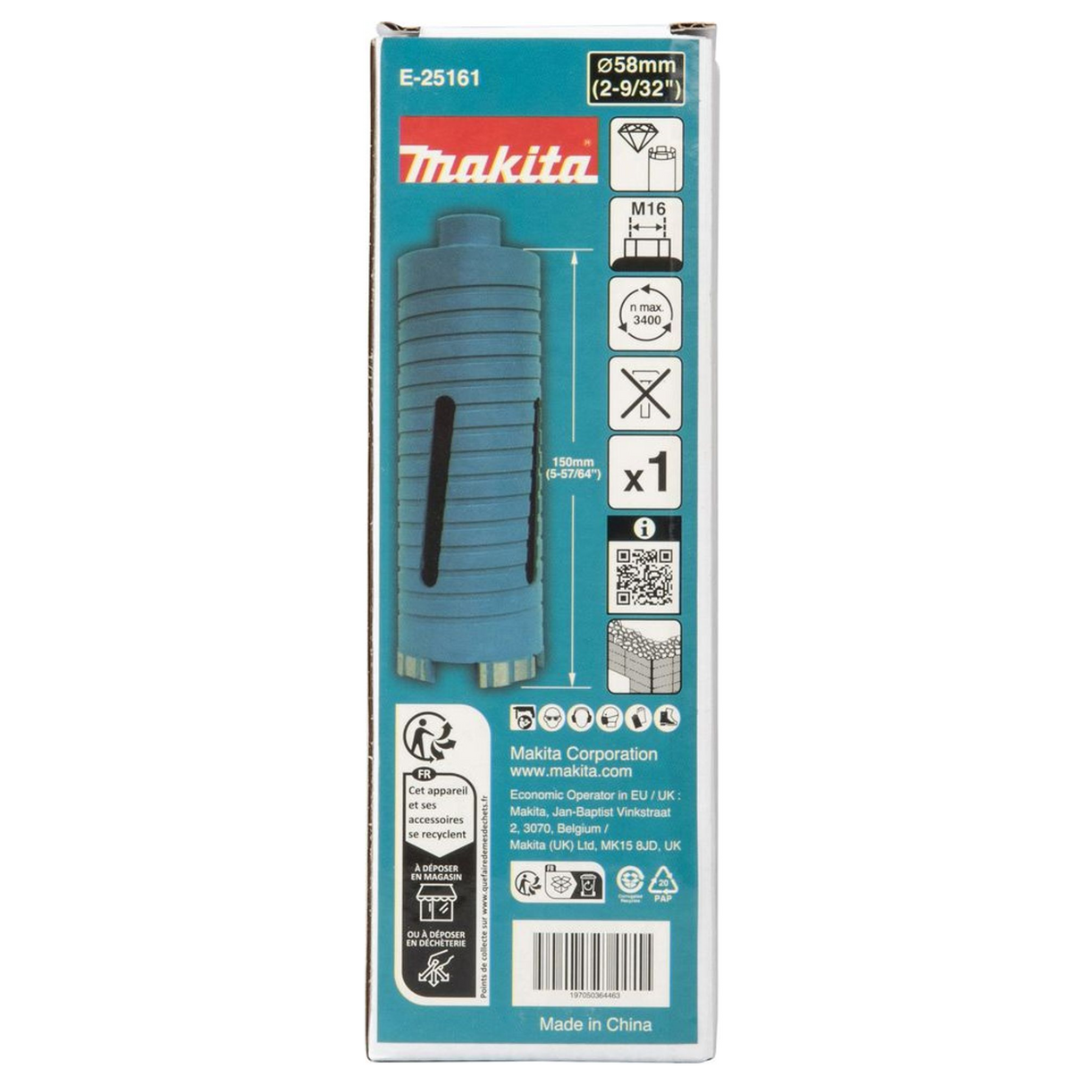 Corona Diamantata Makita E-25161 58mm M16