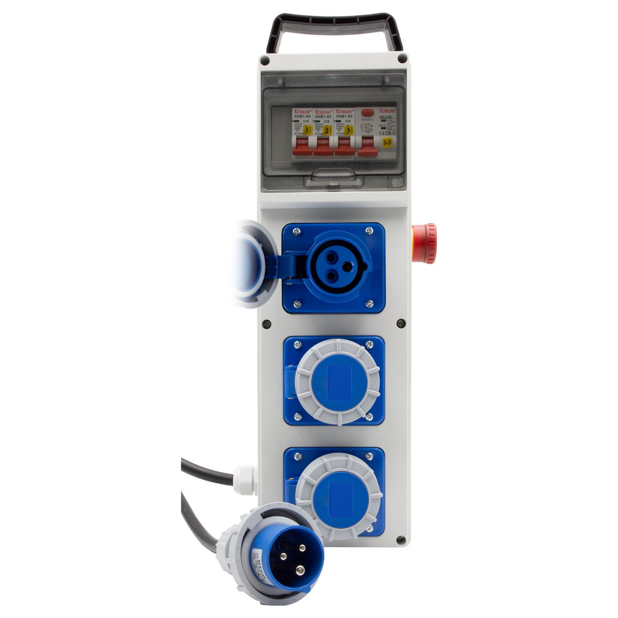Distributore di Corrente Brennenstuhl BSV 4 ITRE1 EMO RCD 30mA 3x CEE 230V/16A IP67