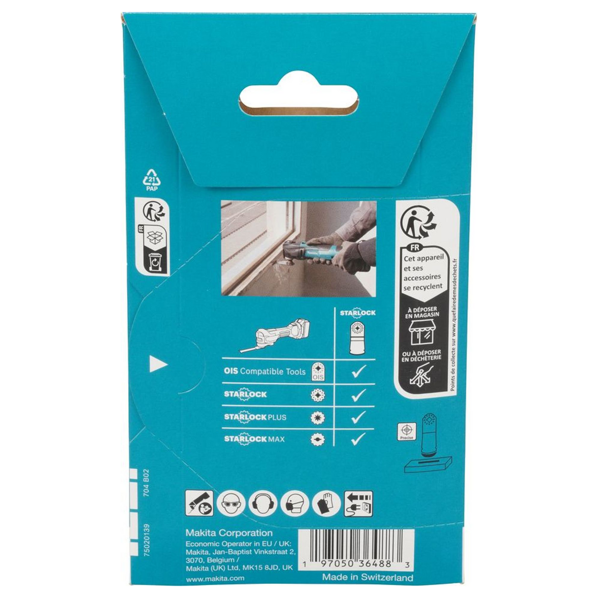 E-25448 - Starlock Blade Makita E-25448 BiM 45mm for Wood and Metal - Image 4