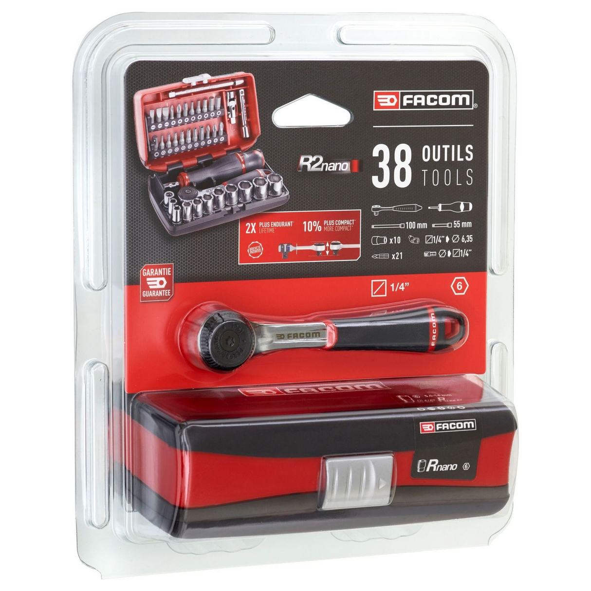 R2NANOPB - Facom R2NANOPB 1/4" Socket Wrench Set 38 Pieces - Image 10