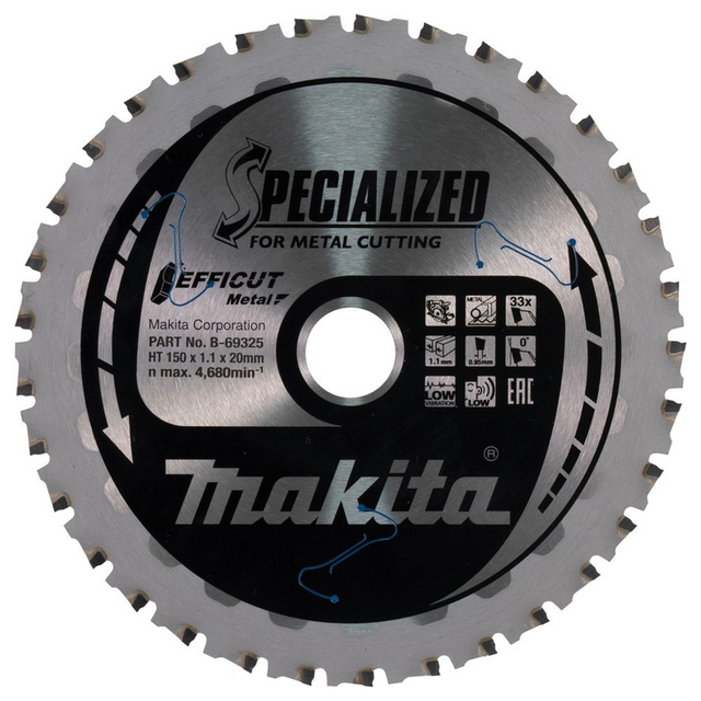 B-69325 - Circular Blade Makita Efficut B-69325 150mm 33T - Image 2