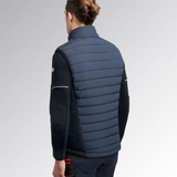 702.181812-C4725 - Work Vest Diadora Oslo Hybrid Utility Padded Vest Black/Deep Blue - Image 3