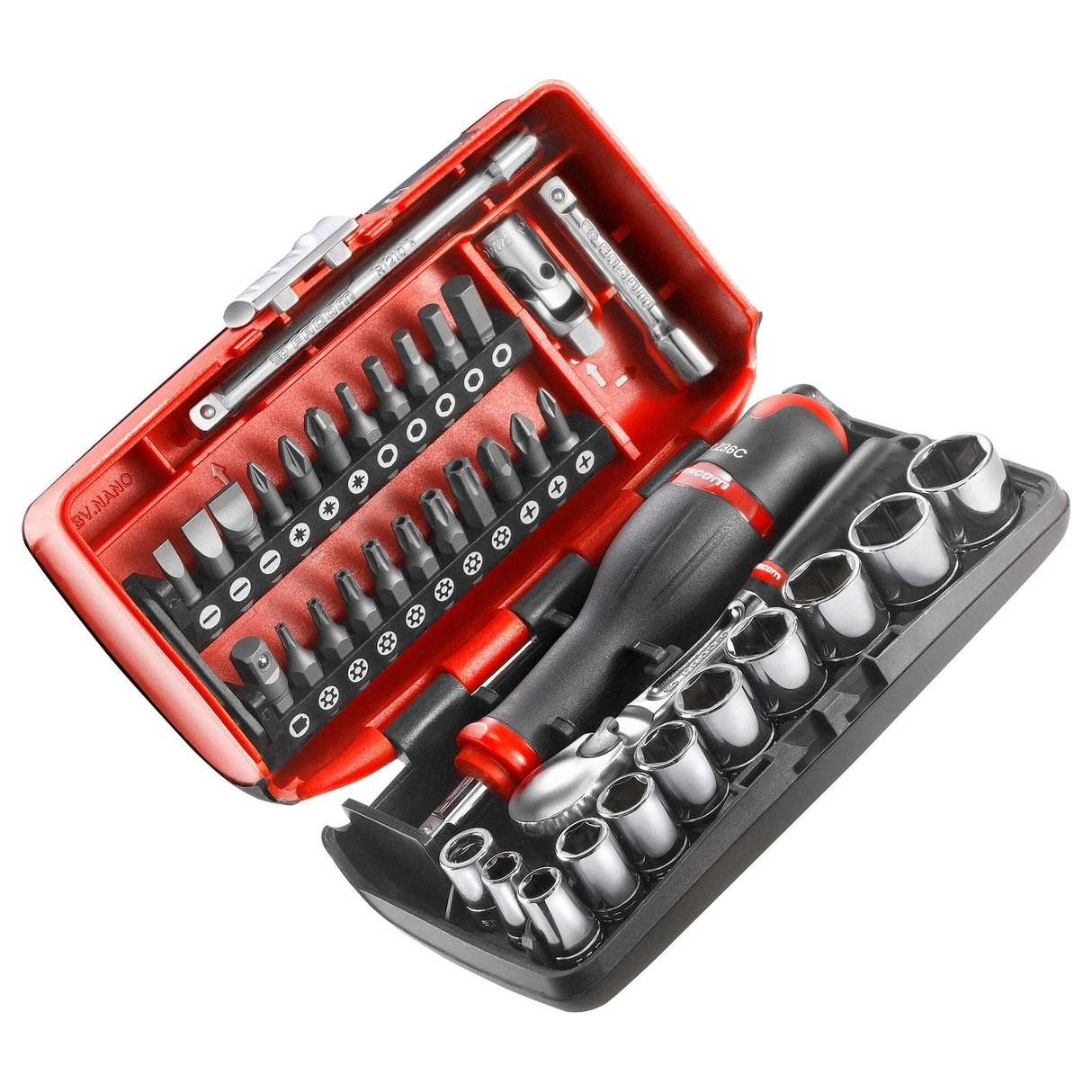 RL.NANO1PB - Facom RL.NANO1PB 1/4" Socket Wrench Set 38 Pieces