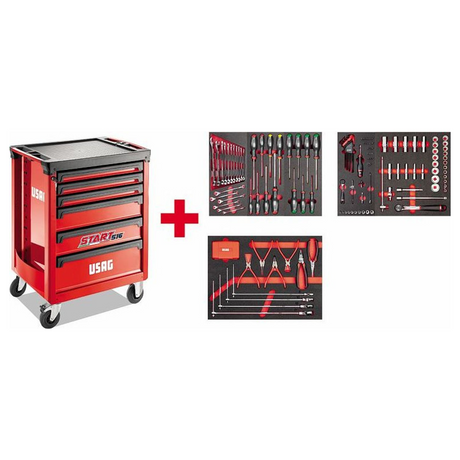 U05160627 - START Cart USAG 516 ST6MA with 155-piece Car Repair Assortment