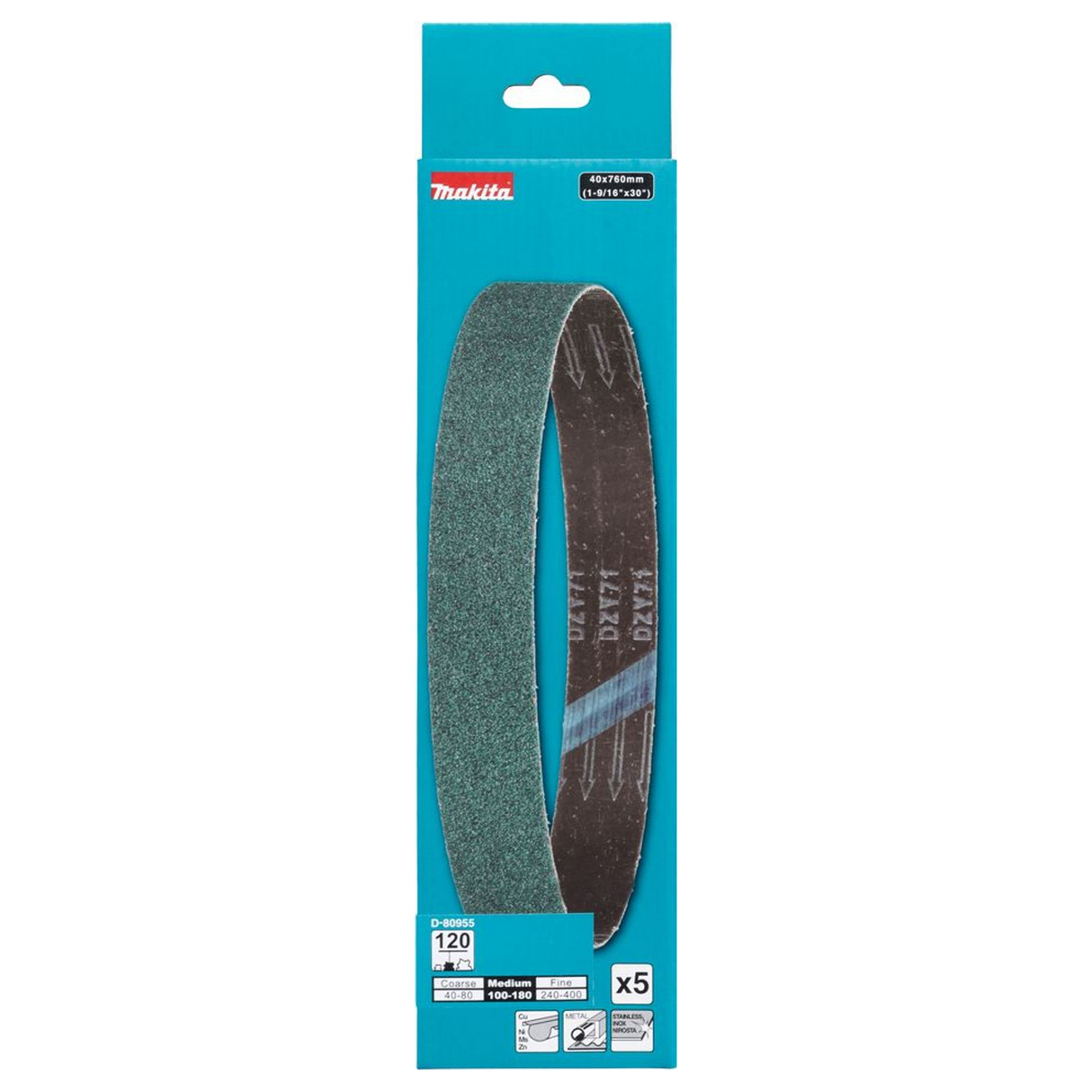 D-80955 - Abrasive Belts Makita D-80955 40x760mm Grain 120 - Image 3