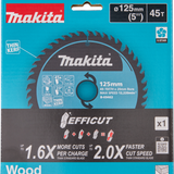 B-69462 - Lama Efficut T.C.T. Makita B-69462 125x20mm 45 Denti - Immagine 3