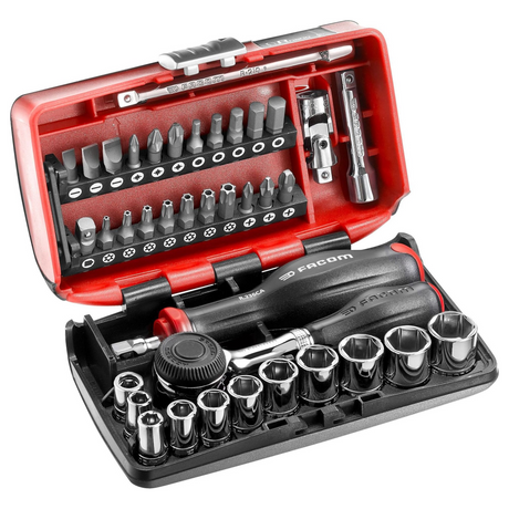 R.360NANOPB - FACOM R.360NANOPB 1/4" Ratchet and Socket Set 38 pieces